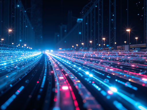 重庆立体交通网络，轻轨高架桥穿越城市，汽车行驶在多层道路，山城地形背景