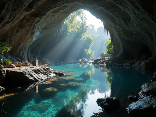 武隆喀斯特地貌，壮观的天生三桥，绿色植被覆盖的峡谷景观